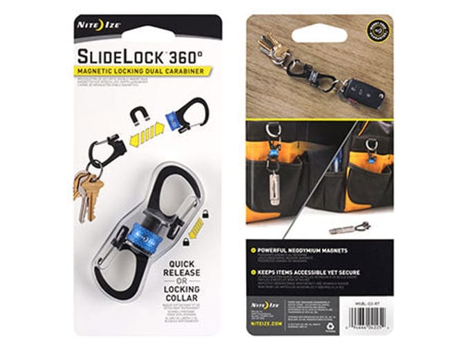 Nite Ize - SlideLock 360° - Magnetic Locking - Carabiner - Blauw