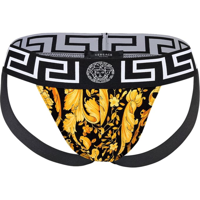 Versace Stretch Biologisch Jersey Barocco All Over Jockstrap