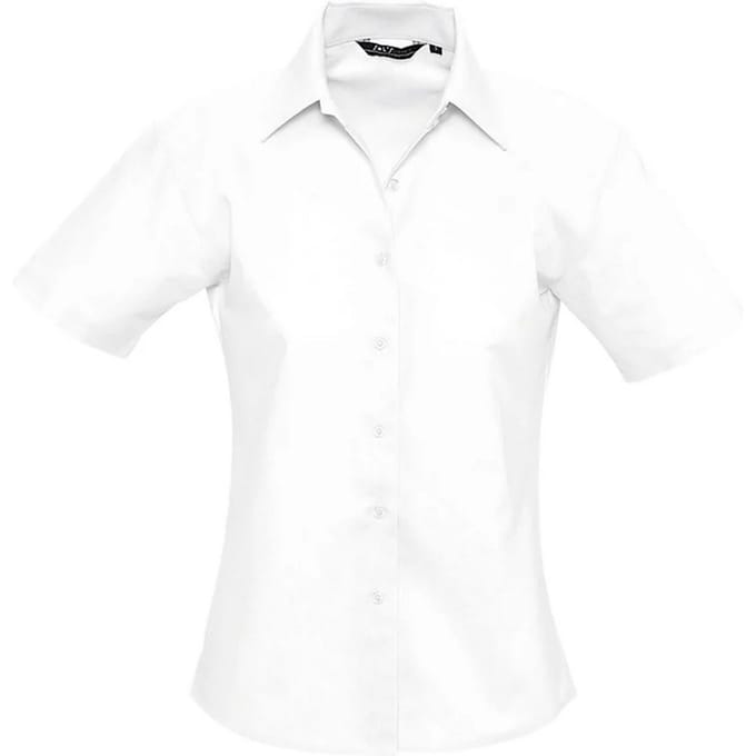 SOLS Dames/Dames Elite Oxford Business Blouse met korte mouwen (Wit)