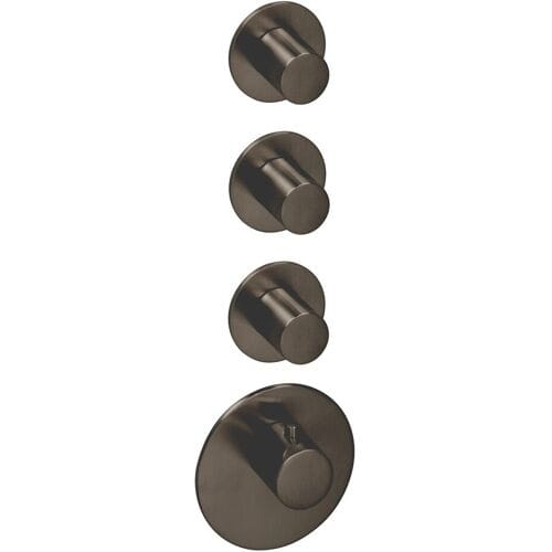 Herzbach DESIGN iX PVD LOGIC XL 3 colour set for universal thermostat module 21.523015.1.40