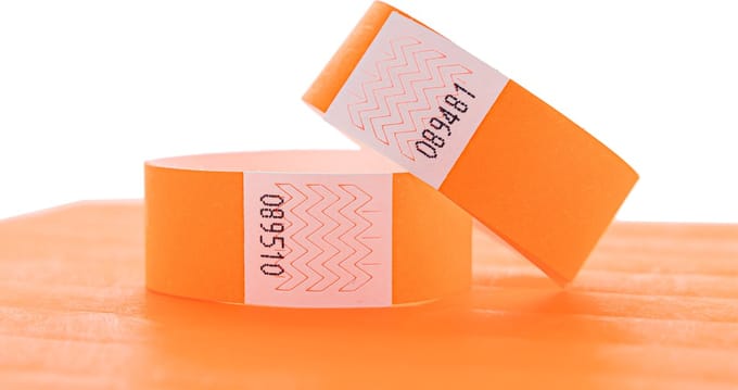 100 Polsbandjes Tyvek, Oranje