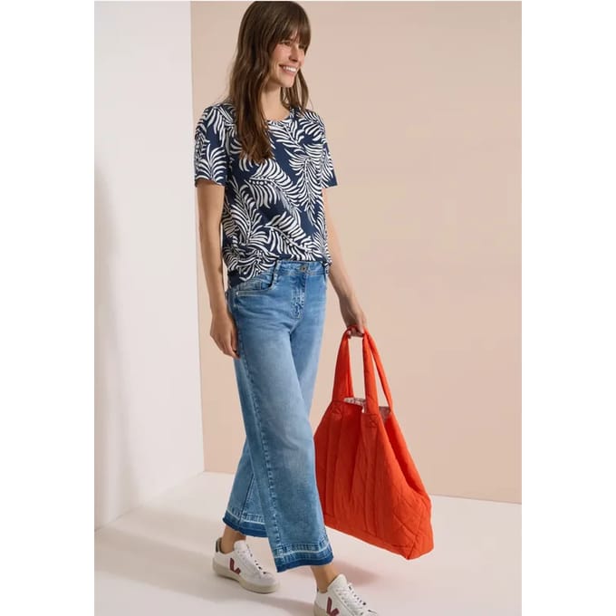 Shirt met ronde hals en print