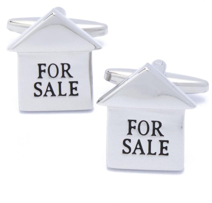 Manchetknopen - Huis met Tekst For Sale