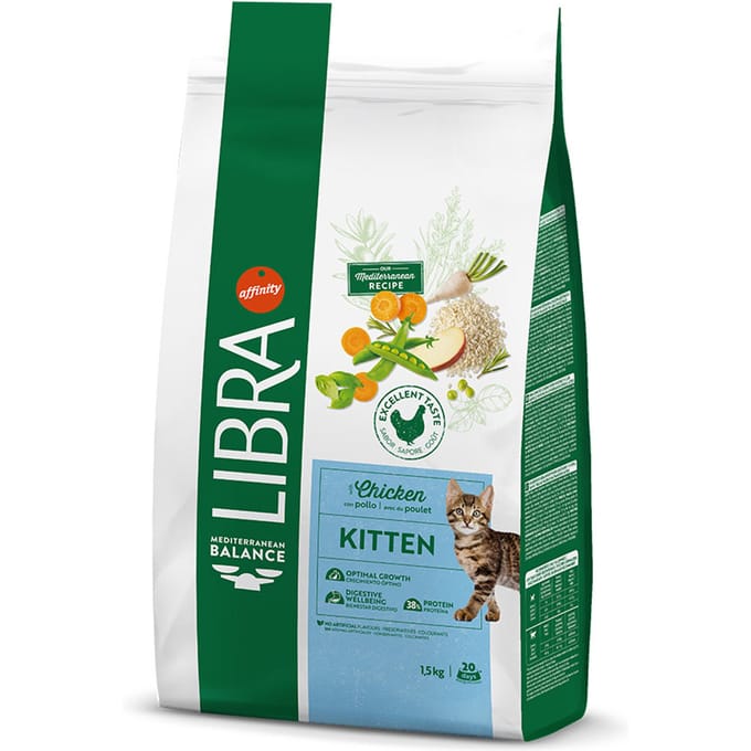 1,5kg Libra Cat Junior Droog kippenvoer voor katten