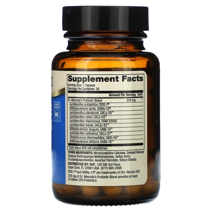 Dr. Mercola - Complete biotica supplement - 70 miljard CFU's - 30 capsules - Voedingssupplement - biotica supplementen