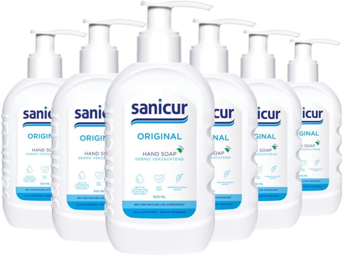 Sanicur - Handzeep Original - 6 x 300 ml - Voordeelverpakking