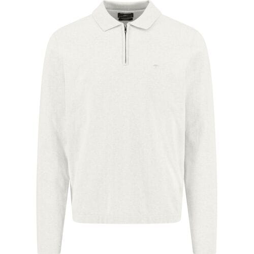 Fynch-Hatton Polo Zip Superflex Subtle Mélange New Off White / male
