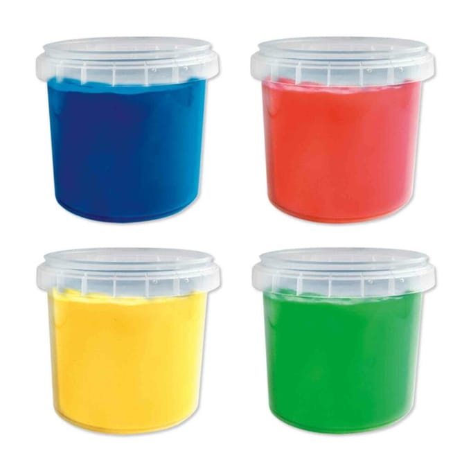 SES Creative - Vingerverf 4 kleuren - 4x110ml - mengbaar - makkelijk uitwasbaar – Glutenvrij – verven en schilderen