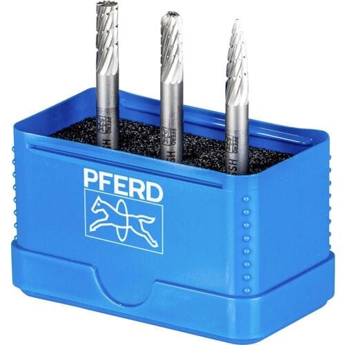 Stiftfreesset HSS 6 mm 3-delig, A-C-K Ø 6mm, vertanding Z3 Pferd