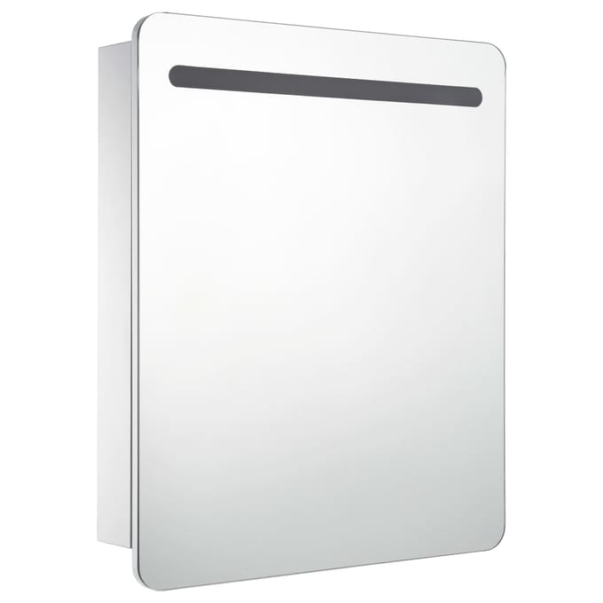 vidaXL - Badkamerkastje - met - spiegel - LED - 68x9x80 - cm