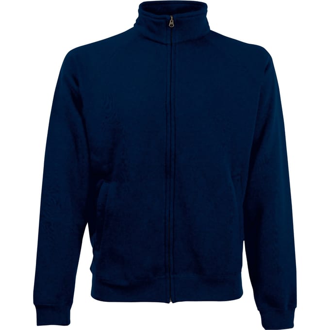 Fruit Of The Loom Heren Premium 70/30 Ritssluiting Neck Sweatshirt (Donker Marine)