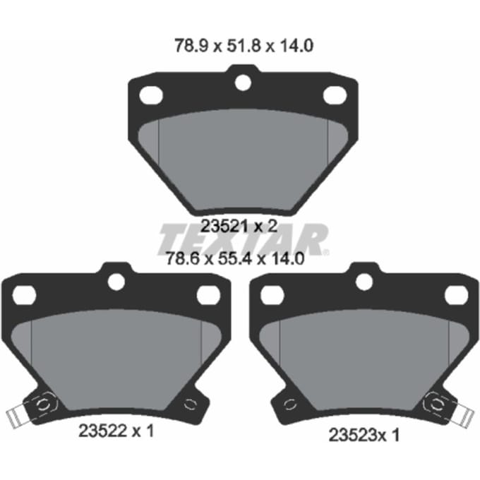Remblokset TEXTAR 2352101, achter