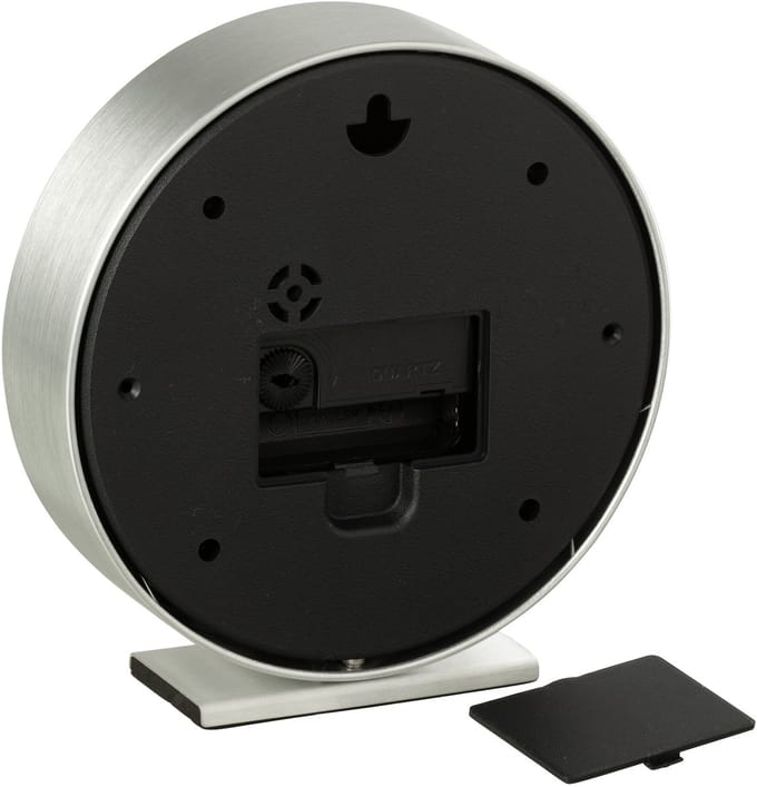 J-Line klok Wereldkaart - glas - wit/zwart - 2 stuks