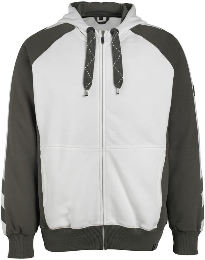 Mascot Unique Capuchontrui met rits 50566-963 - wit/donkerantraciet - 2XL