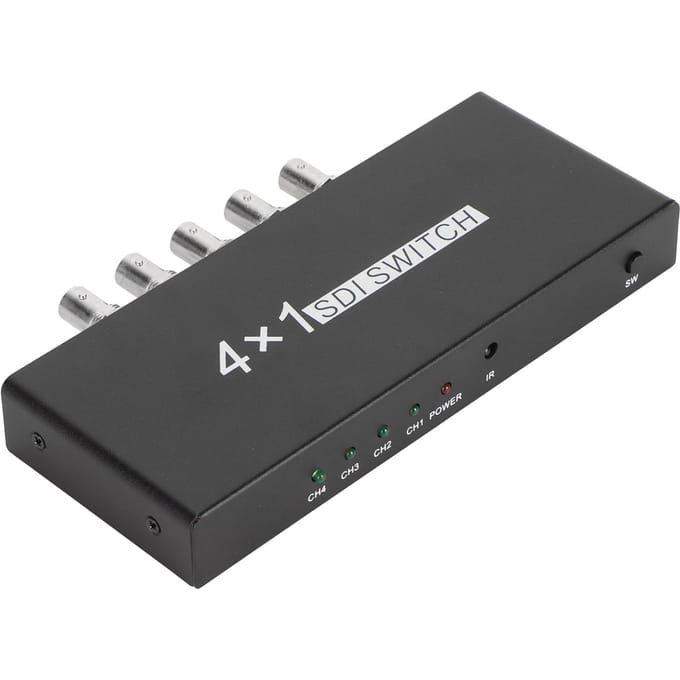 SDI Switcher 4x1 4 in 1 Uit 1080P Resolutie SDI Switcher 3G HD SD SDI Switcher met Afstandsbediening US Plug