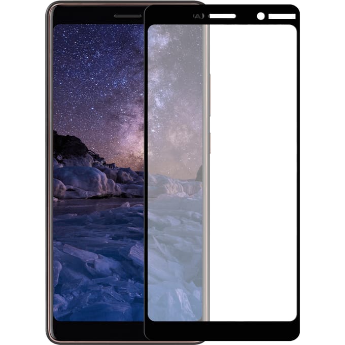 Nokia 7 Plus screenprotector gehard glas Edge to Edge