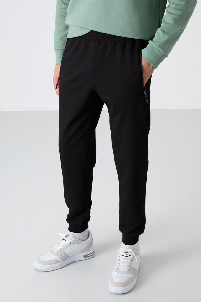 Heren Effen Pull-on Sweatpants Met Ritszak