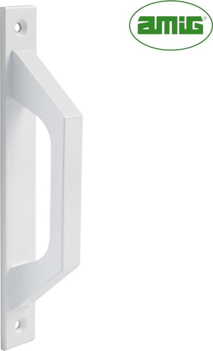 AMIG Deurgreep Schuifdeur Schuifdeurgreep – 198 x 25mm – Aluminium – Loftdeur - Wit