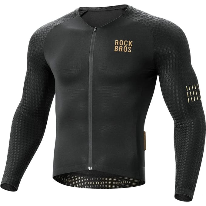Rockbros YDCX008 Diamond Long Sleeve Cycling Jersey Size XL - Black