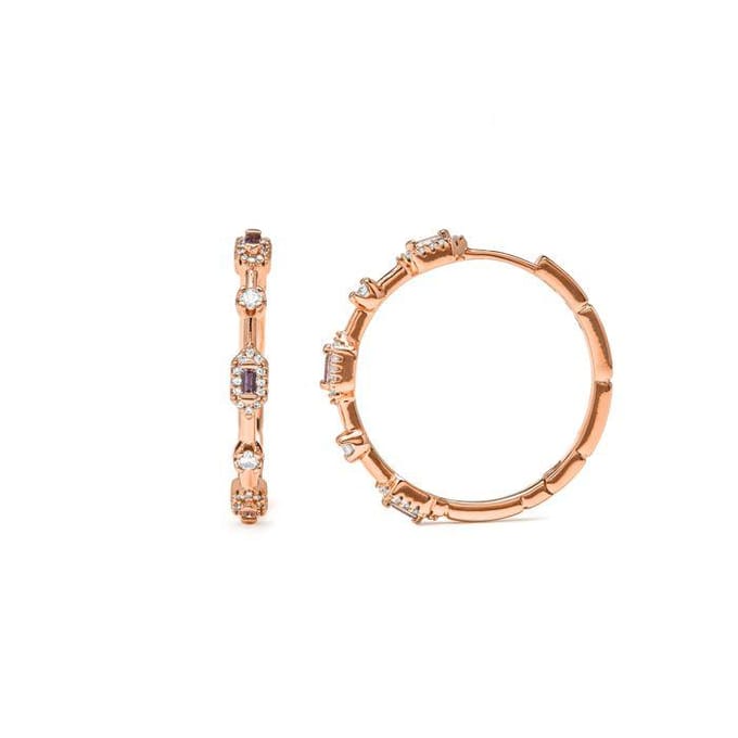 Boucles d'oreilles - LUXENTER - Nemako - Zircone - Finition or jaune 18k - Alliage métallique jaune