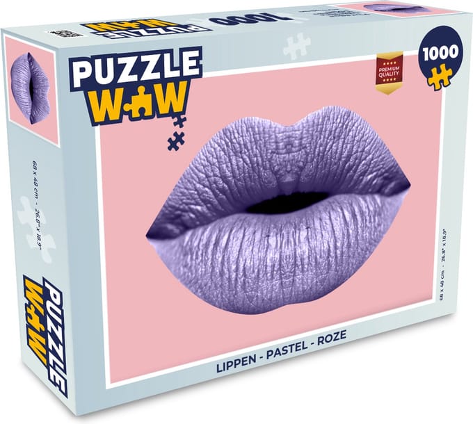 Puzzel Lippen - Pastel - Roze - Legpuzzel - Puzzel 1000 stukjes volwassenen