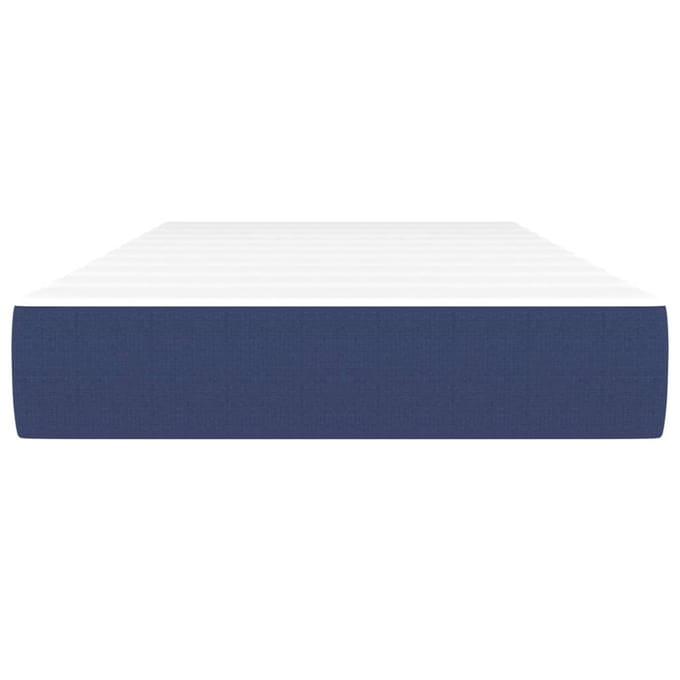 vidaXL - Pocketveringmatras - medium - 90x190x20 - cm - stof - blauw