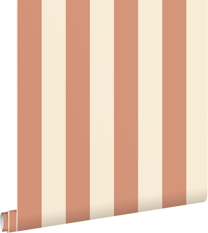 ESTAhome behang strepen roze en beige - 0.53 x 10.05 m - 131922