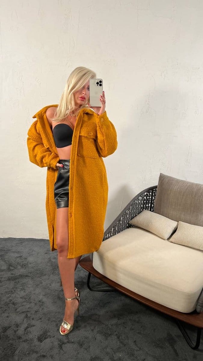 Blouse/Mosterdgeel/Lang/SIRMAZA