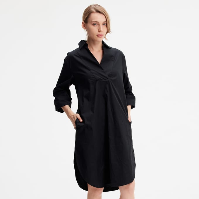 Minimalistisch katoenen shirtjurk