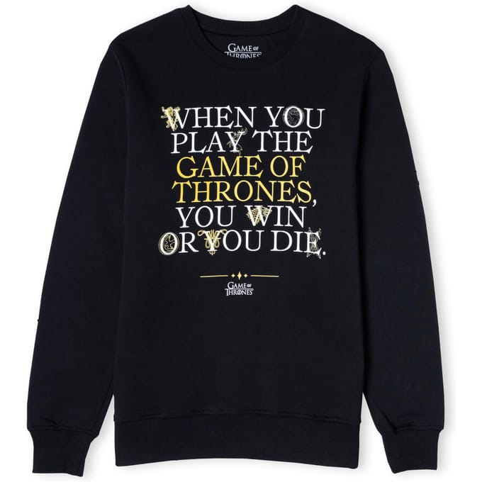 Game of Thrones Win Or Die Unisex Sweatshirt - Zwart - S