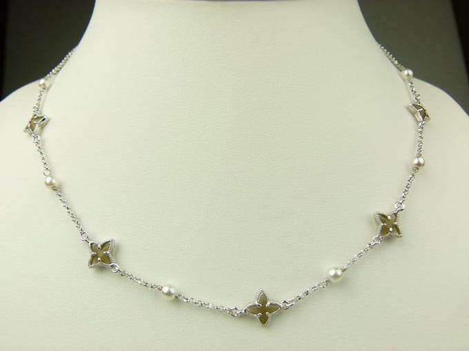 collier in zilver model star - jeansblauw