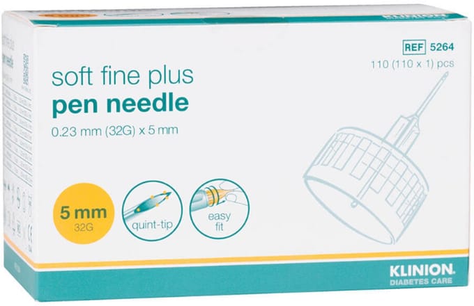 Klinion KDC Soft Fine PLUS Pennaalden 31G 5 mm 110 stuks