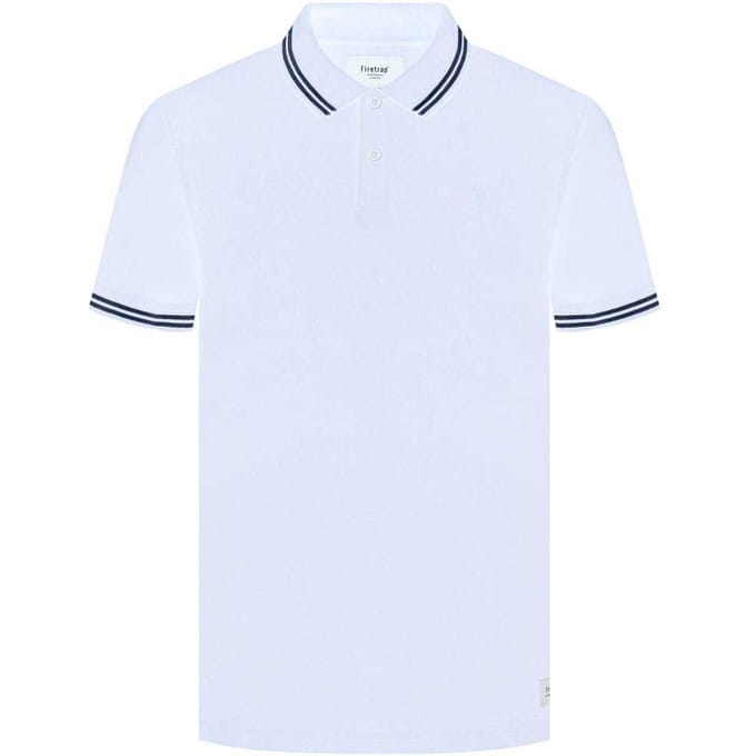 Firetrap Heren Lazer-logo katoenen poloshirt (Wit)