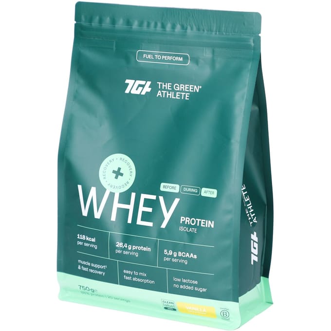 The Green Athlete Whey Protein Isolate Vanilla 750 Poeder