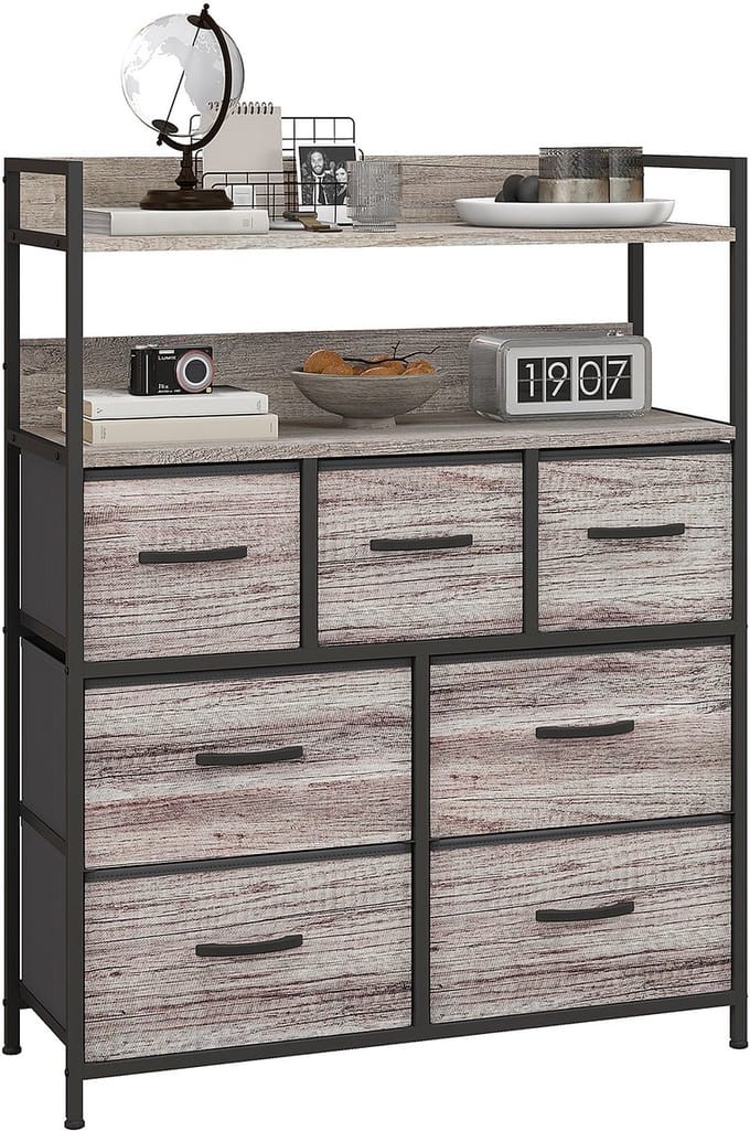 HOMCOM-Stoffen Dressoir-MDF-79x29x101cm-Grijs