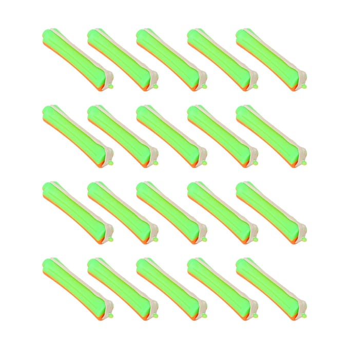 20 stuks Haarpermanentrollers Set Universeel Verdikt Antislip DIY Oranje Permanentrollers voor Beginner voor Thuis green