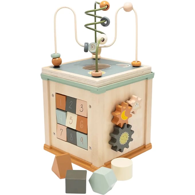 Houten activiteitencube Trois Kilos Sept