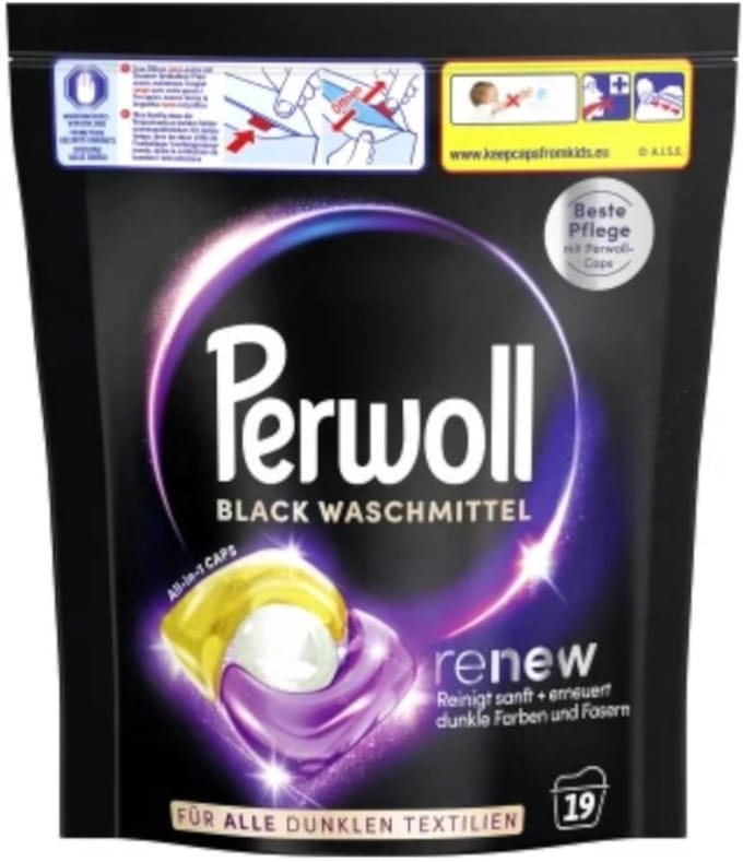 Perwoll - Wasmachinecapsules - Donkere Was - 19 Wasbeurten - 1 stuk