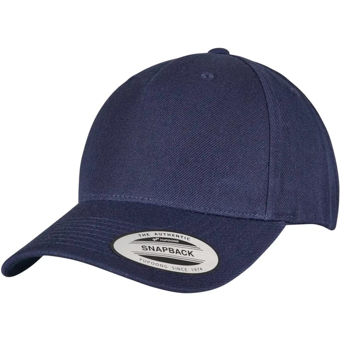 Flexfit - YP CLASSICS 5PANEL PREMIUM CURVED VISOR SNAPBACK CAP navy one size Snapback Pet - Blauw