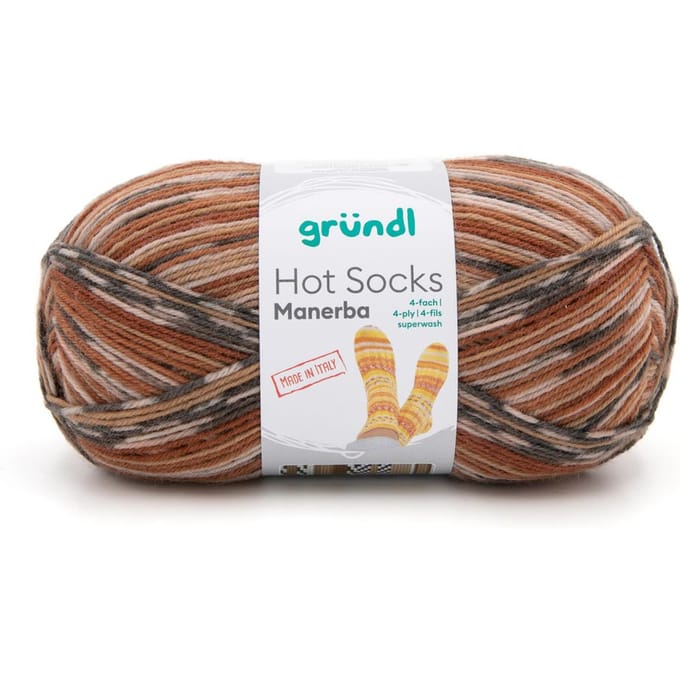 Gründl Hot Socks Manerba - Okerbruin/Beige/Grijsbruin/Natuur