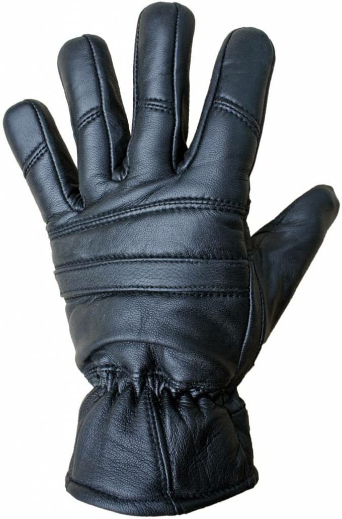 Zwarte Leren Handschoenen Dames Heren - Met Thinsulate Voering - maat M