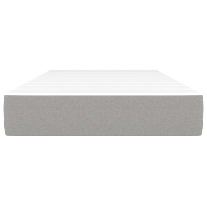 vidaXL - Pocketveringmatras - medium - 90x190x20 - cm - stof - lichtgrijs