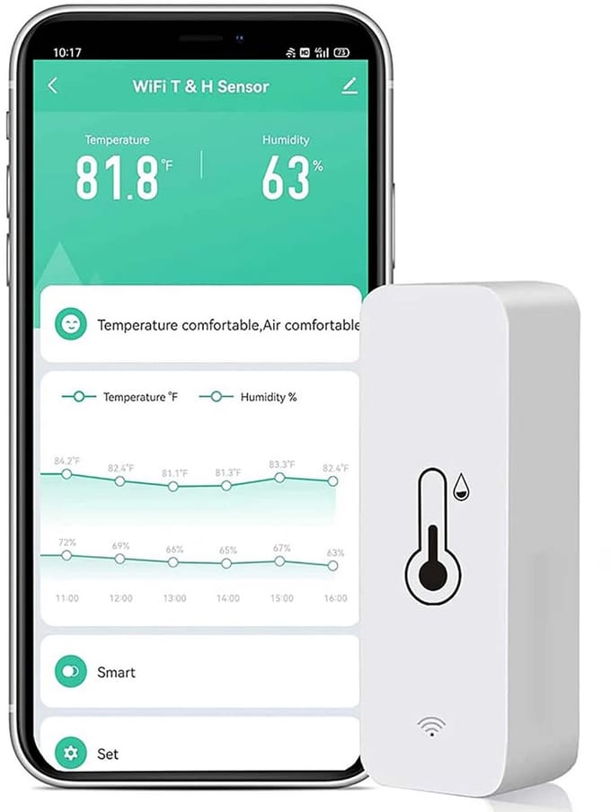 Slimme WiFi Hygrometer Thermometer met Externe Sensor en TUYA App