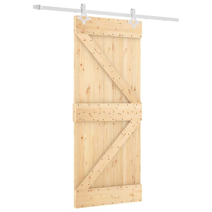vidaXL - Schuifdeur - 85 - x - 210 - cm - Massief - Pine - Hout - (Onbehandeld)