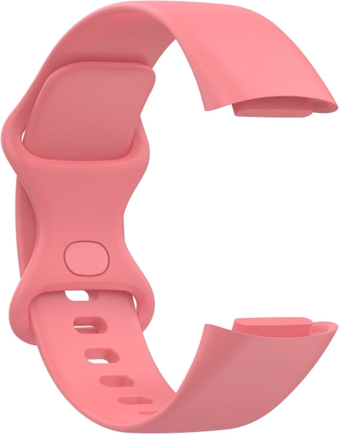 Siliconen bandje - geschikt voor Fitbit Charge 5 / Charge 6 - maat S/M - roze