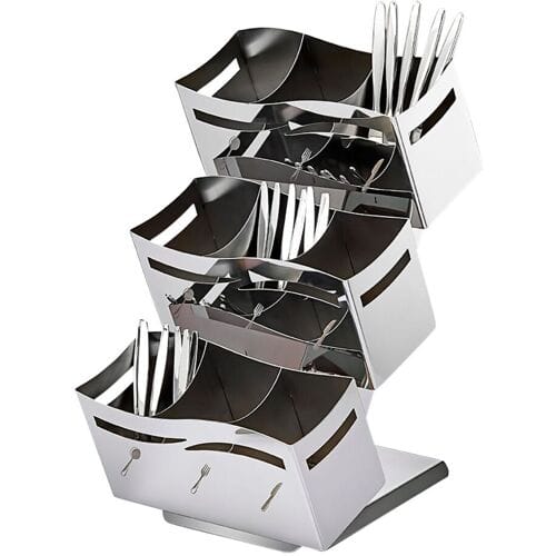 GGM Gastro Besteckkasten - mit 3x 3 Ablagen - Chrom Zilver