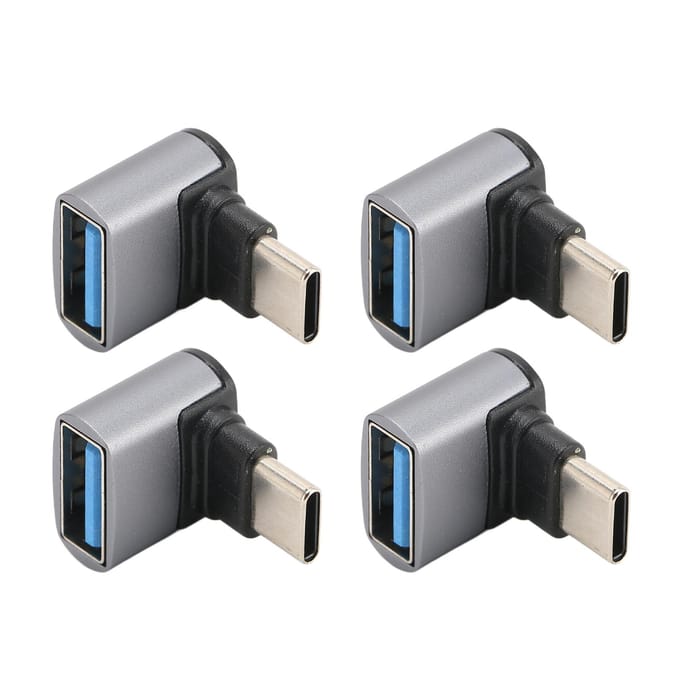 4 stuks Haakse USB C naar USB Adapter 10Gbps Hoge Snelheid 90 Graden Usb Vrouwelijk naar Type C Mannelijk Adapter