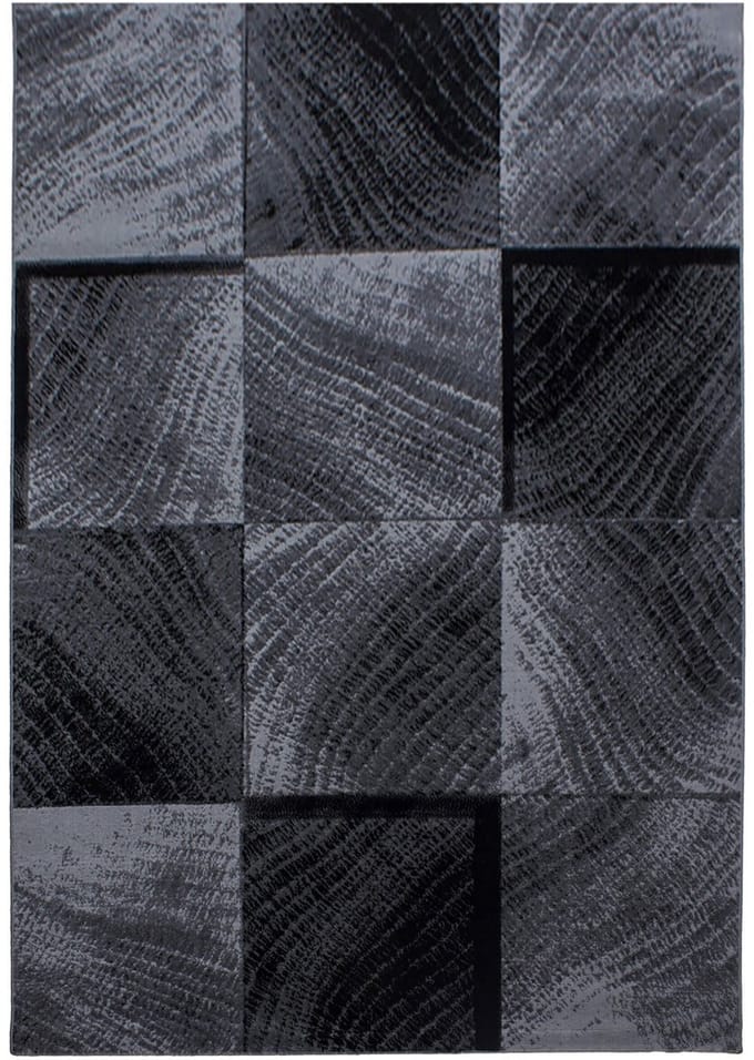 Plus Vloerkleed – Grijs – Patchwork Design – Laagpolig