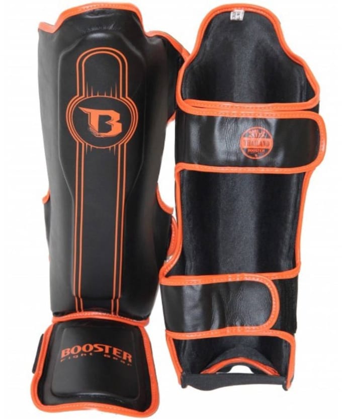 Booster Kickboxing Scheenbeschermers Pro Range BGL 1 V6 Zwart Oranje - M