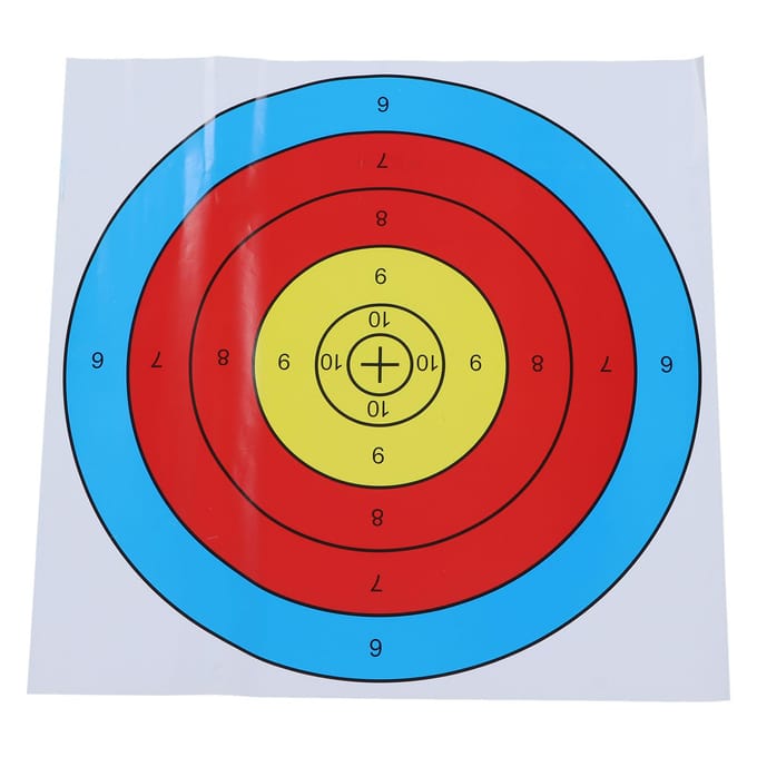 Lot de 30 cibles de tir en papier couché épais pour tir à l'arc, pour arc classique de compétition